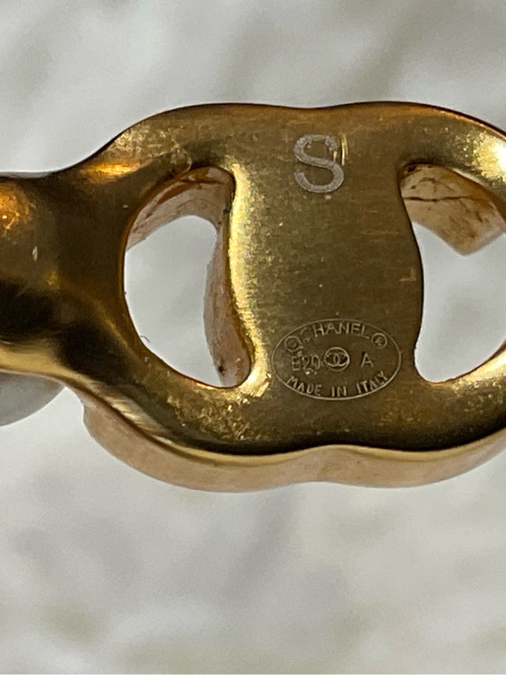 CHANEL Gold Pearl-Trim Open Cuff Bracelet - Picture 3 of 5